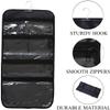 WODISON Foldable Clear Hanging Travel Toiletry Bag Cosmetic Organiser Storage, Black, One Size view 3