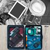 WODISON Foldable Clear Hanging Travel Toiletry Bag Cosmetic Organiser Storage, Black, One Size view 4