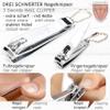 3 Swords Germany - brand quality 5 piece manicure pedicure grooming kit set for professional finger & toe nail care scissors clipper fashion leather case in gift box, Made by 3 Swords (00804) view 2