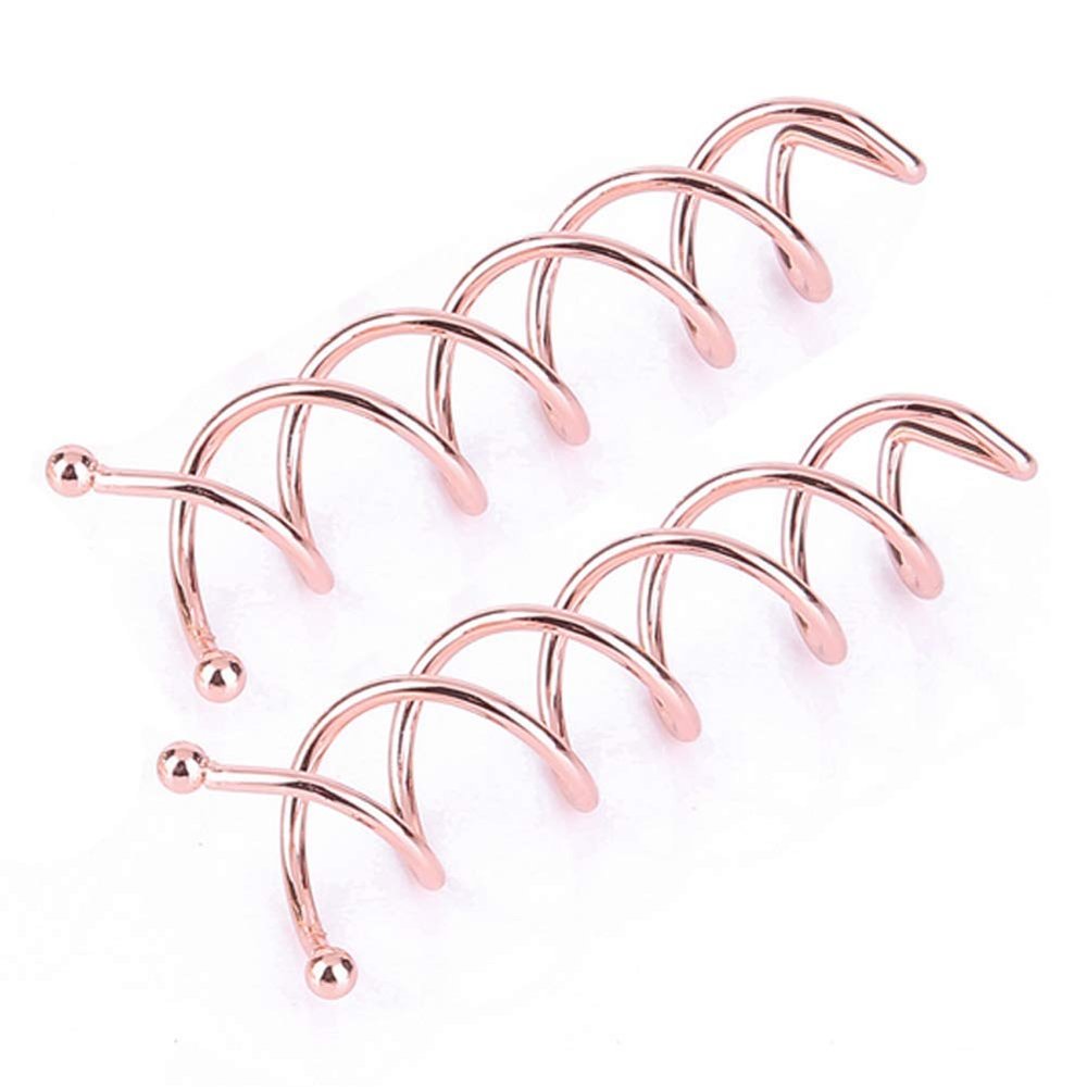 10Pcs Round Tips Spiral Bobby Hair Pins Spin Pin Hair Clip Twist Screw Hair Pins Bun Stick for DIY Hair Style Tool (Rose Gold)