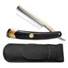 Naked Armor King Arthur Straight Razor - Shave Ready Gold Japanese Stainless Steel Straight Razors for Men with Ebony Wood Scale, Case Included, Close Shave view 1