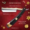 Naked Armor King Arthur Straight Razor - Shave Ready Gold Japanese Stainless Steel Straight Razors for Men with Ebony Wood Scale, Case Included, Close Shave view 2