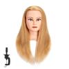 20-22" 100% Human Hair Mannequin Head Training Head Cosmetology Manikin with Free Clamp Stand (Blonde) view 1