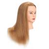20-22" 100% Human Hair Mannequin Head Training Head Cosmetology Manikin with Free Clamp Stand (Blonde) view 2