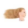20-22" 100% Human Hair Mannequin Head Training Head Cosmetology Manikin with Free Clamp Stand (Blonde) view 4
