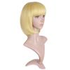 MapofBeauty 12 Inch/30cm Fashion Lady Short Straight Flat Bangs Bob Wig (Blonde) view 2