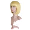 MapofBeauty 12 Inch/30cm Fashion Lady Short Straight Flat Bangs Bob Wig (Blonde) view 3