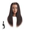 20-22" 100% Human Hair Mannequin Head Training Head Cosmetology Manikin Head Doll Head with Free Clamp (Black) view 1