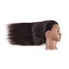 20-22" 100% Human Hair Mannequin Head Training Head Cosmetology Manikin Head Doll Head with Free Clamp (Black) view 3