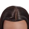 20-22" 100% Human Hair Mannequin Head Training Head Cosmetology Manikin Head Doll Head with Free Clamp (Black) view 4