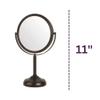 JERDON Two-Sided Tabletop Makeup Vanity Mirror - 10X-1X Magnification & Swivel Design - 6-Inch Diameter Portable Mirror - Bronze Finish - Model JP910BZP view 3