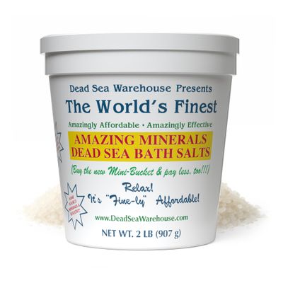 Dead Sea Warehouse  Amazing Minerals Dead Sea Bath Salts  2 LBS  Highest Mineral Content  Natural Muscle Tension Relief