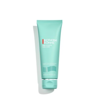 Biotherm Homme Aquapower Cleanser for Oily and Dry Skin with Oligo Elements, Delivers a Clean, Fresh, and Hydrated Complexion, Suitable for Shaving Prep, Tube, 4.2 Fl. Oz.