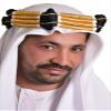 Al Hobish King Oqal Igal Agal Eqal Egal Arabian Headwear Shemag Saudi Headband Black Scarf Cord (gold with black) view 1