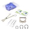 12PCS Septum Piercing Kit,Piercing Kit for Septum Clicker Nose Ring Hoop Horseshoe Circular Barbell Mixed-size 316L Surgical Steel Piercing Needles, Gloves, Forceps, Body Piercing Tool Kit view 1