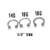 12PCS Septum Piercing Kit,Piercing Kit for Septum Clicker Nose Ring Hoop Horseshoe Circular Barbell Mixed-size 316L Surgical Steel Piercing Needles, Gloves, Forceps, Body Piercing Tool Kit view 2
