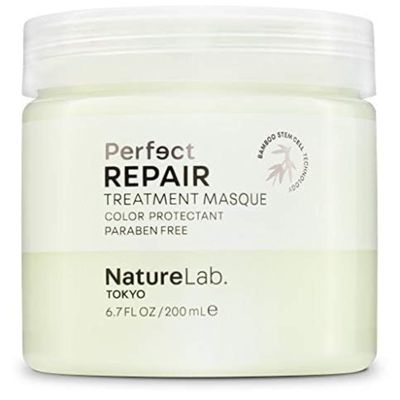 NatureLab.TOKYO Perfect Repair Treatment Masque: Heat and Color Protection, Hair Mask Treatment to Strengthen and Repair Dull, Damaged, Brittle Hair I 6.7 FL OZ / 200ml