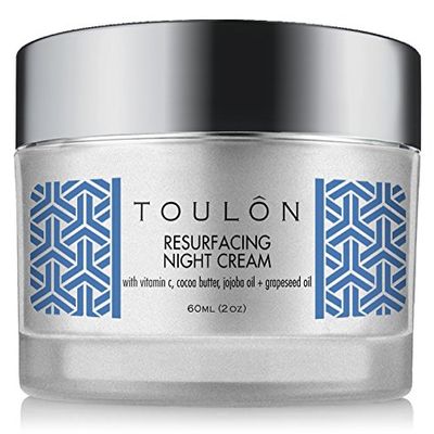 TOULON Night Face Cream For Women - Best Natural Face Moisturizer for Dry Skin with Vitamin C, Cocoa Butter & Grapeseed Oil to Build Collagen, Reduce Fine Lines & Firm Neck and Decollete