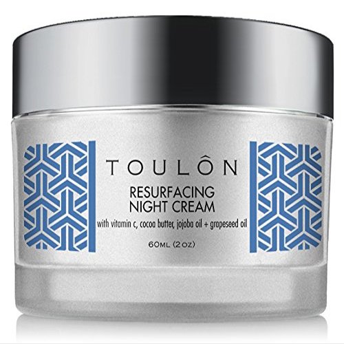 TOULON Night Face Cream For Women - Best Natural Face Moisturizer for Dry Skin with Vitamin C, Cocoa Butter & Grapeseed Oil to Build Collagen, Reduce Fine Lines & Firm Neck and Decollete