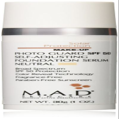 M.A.D SKINCARE SOLAR PROTECTION: Photo Guard SPF 50 Self-Adjusting Foundation Serum: Neutral - 30g