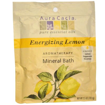 Aura Cacia Energizing Lemon Mineral Bath, 2.5 Oz