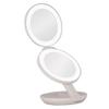 Zadro 4.5" Round LED Compact Mirror 10X/1X Travel Mirror with Lights and Magnification 3 AAA batteries LED Makeup Mirror view 1