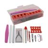 12-piece Carrion Scissors Edge Trimmer Cuticle Cutter Pusher Manicure Nail Tool Set Kit view 3
