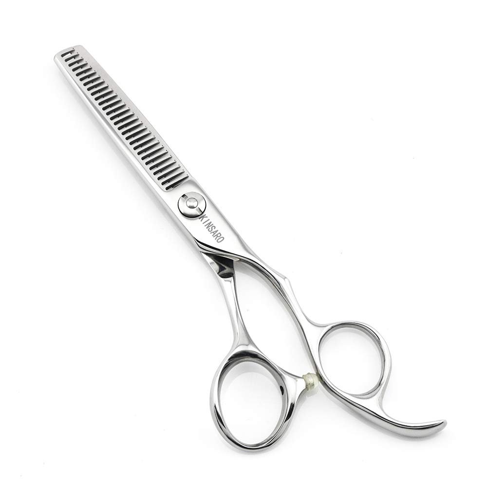 5.5" Barber Hair Thinning Scissors 440C Professional Thinning Shears Barber Shears 28 Teeth Convex Edge KINSARO for Hairdresser Barbershop or Home Use