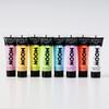 Moon Glow - Neon Blacklight UV Face & Body Paint - 0.42oz Set of 16 - includes 7x Intense and 7x Pastel colours plus White and Black view 4