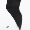 100% human hair 15"-24" Straight Invisible Halo Wire Human Hair Extensions One Piece 80G (16 inch, 1b#) view 1