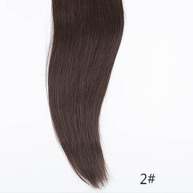 100% human hair 15"-24" Straight Invisible Halo Wire Human Hair Extensions One Piece 80G (18 inch, 2#)