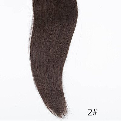 100% human hair 15"-24" Straight Invisible Halo Wire Human Hair Extensions One Piece 80G (18 inch, 2#)