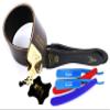Professional Gold Quality Sharpening Strop Made of Cowhide Real Leather 2" Wide and 22" Long With 2 Professional Quality Old Fashion Titanium Straight Razors-545 view 3