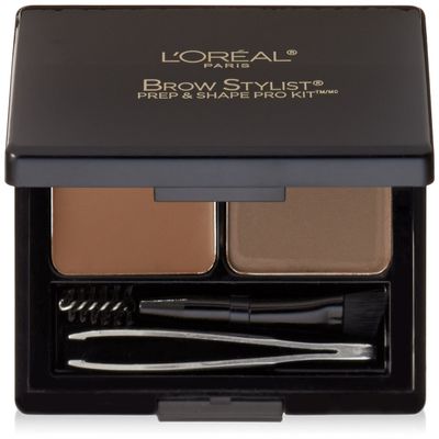 L'Oral Paris Brow Stylist Prep and Shape Pro Brow Kit, Medium To Dark, 0.12 oz.