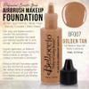 Belloccio's Professional Cosmetic Airbrush Makeup Foundation 1/2oz Bottle: Golden Tan- Medium Yellow Undertones view 2