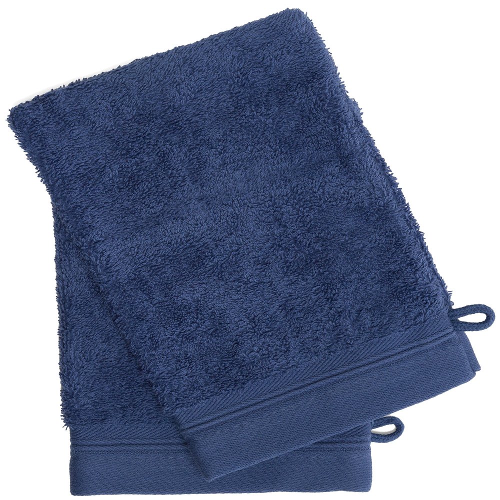 France Luxe Body French-Style Bath Mitt 2-Pack - Navy/Navy