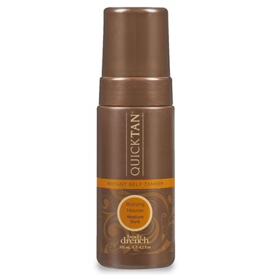 Body Drench QuickTan Self Tanner Mousse  Medium Dark Tan, Sunless Tanning Foam for Body, Natural-Looking Glow, 4.2 oz
