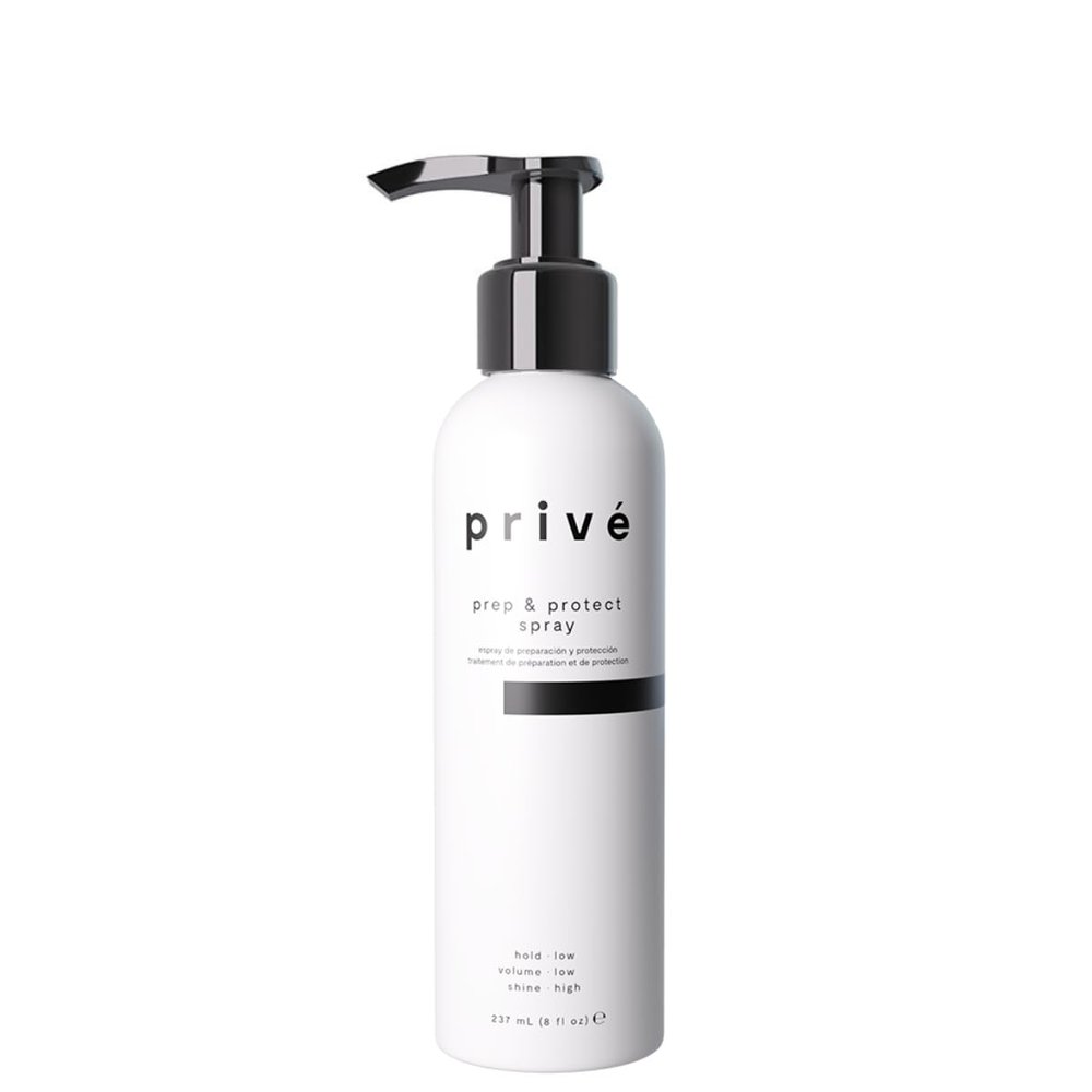 Priv Prep & Protect Blow Dry Hair Cream - Lightweight Hair Styling Cream with Heat Protection - Jojoba, Green Tea & Kukui Oil Help Strengthen, Hydrate & Add Shine - Detangles & Smooths Frizz (8 oz)