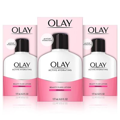 OLAY Active Hydrating Beauty Fluid Original 6 oz (Pack of 3)