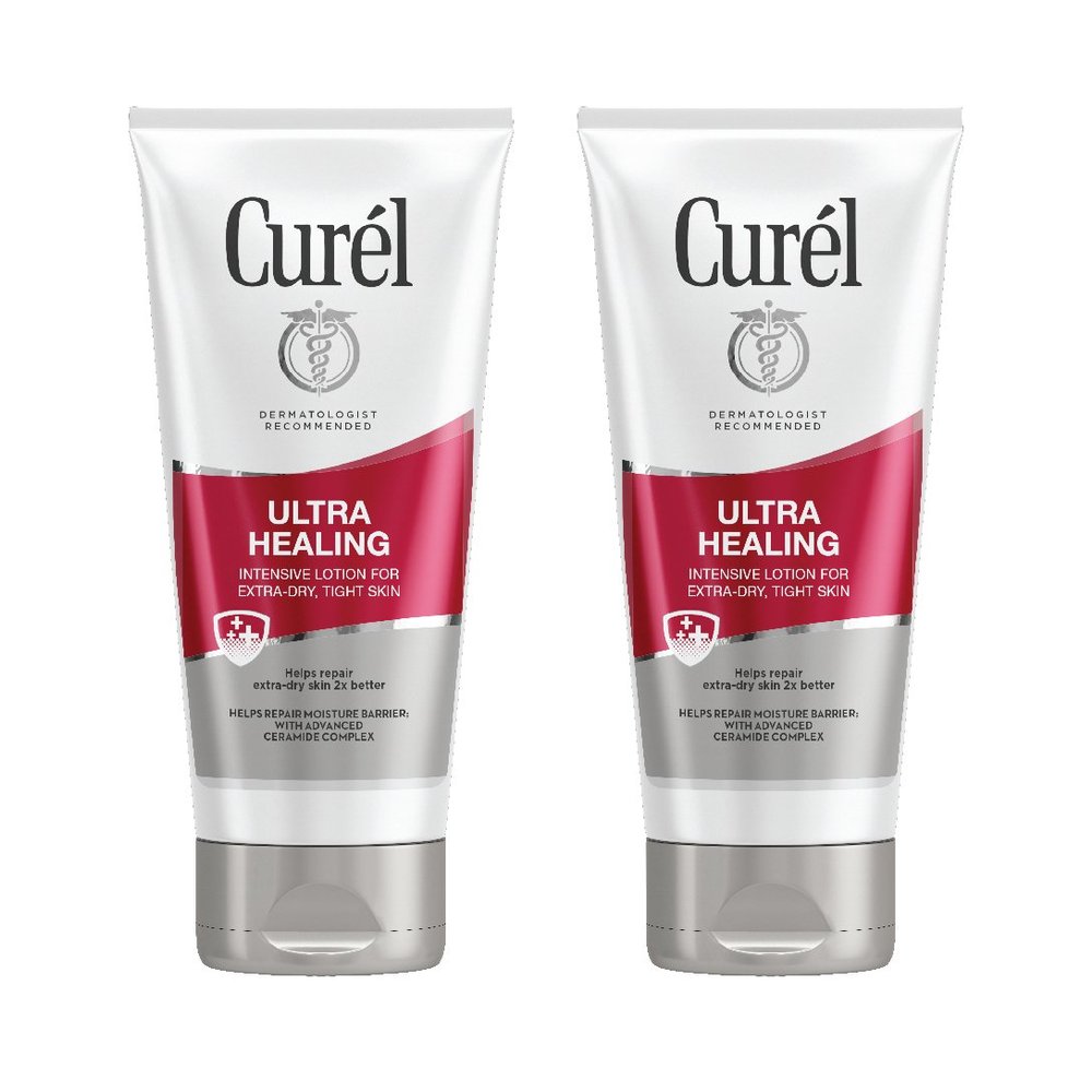Curl Ultra Healing Body Lotion, Moisturizer for Extra Dry Skin, Body and Hand Lotion with Advanced Ceramide Complex and Hydrating Agents, 6 Ounce (Pack of 2)