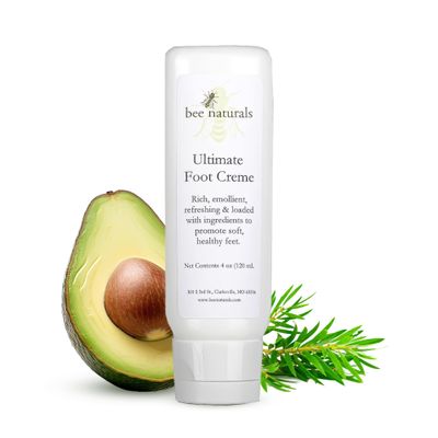 Bee Naturals Ultimate Foot Cream 4 Oz  Deep Hydration for Dry, Cracked Heels & Calluses  Enriched with Shea Butter, Avocado Oil & Therapeutic Essential Oils  Non-Greasy, Soothing properties