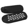 2 Pairs Women Men Moisturizing Gel Socks for Soften Cracked Skin Non-Skid Soft Cotton Gripper Socks Spa Moisturizing Socks Feet Care Treatment (Black) view 1