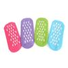 2 Pairs Women Men Moisturizing Gel Socks for Soften Cracked Skin Non-Skid Soft Cotton Gripper Socks Spa Moisturizing Socks Feet Care Treatment (Purple) view 3