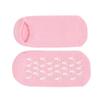 2 Pairs Women Men Moisturizing Gel Socks for Soften Cracked Skin Non-Skid Soft Cotton Gripper Socks Spa Moisturizing Socks Feet Care Treatment (Pink) view 1