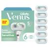 Gillette Venus Extra Smooth Sensitive Womens Razor Blade Refills, 6 Count, Designed for Women with Sensitive Skin, Holiday Gifts for Women view 1