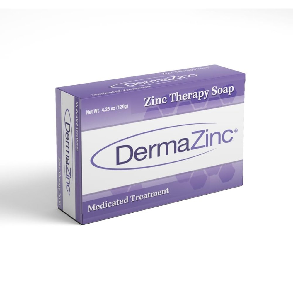 DermaZinc Therapy Soap, Zinc Soap for Skin, Skin Disorder Relief for Psoriasis, Dermatitis, Eczema, and Other Condition Symptoms (Pack of 5)