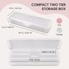 Beauticom Double-Layer Personal Storage Storage Case for Professional Nail Art Pens, Nail Brush, Tools (Frosted White) view 3