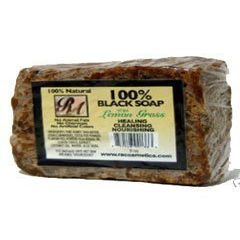 100% African Black Soap Bar w/ Cucumber Melon