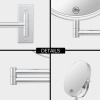 LANSI Wall Mounted Makeup Mirror, 10x/1x Double-Sided Magnifying Mirror, 360 Extendable Arm Bathroom Mirror, 8 inch Vanity Mirror for Makeup or Shaving Chrome Finish view 4