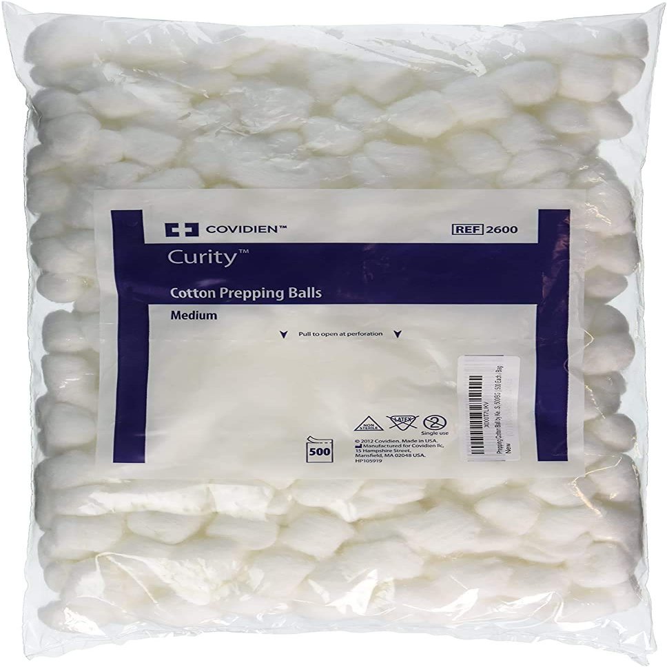 Perfect Stix Cotton Balls M Cotton Balls, Pack of 500ct, Plain (500ct)